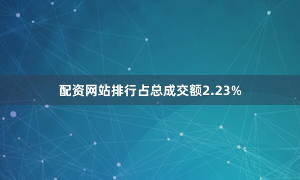 配资网站排行占总成交额2.23%